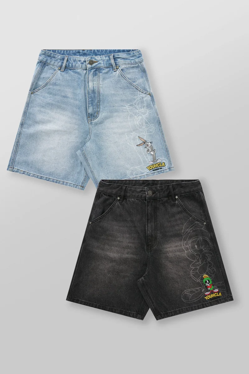 6079_group_001_07_07_floor.webp Youngla 6079 - Looney Tunes Jorts - Image 1